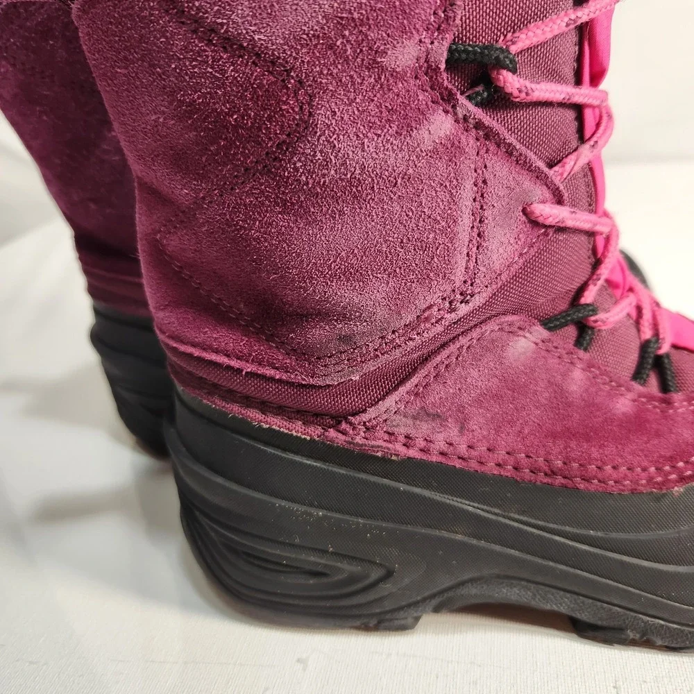 The North Face Waterproof Snow‎ Boots Thermafelt Liners Pink Size 3 Youth Boots